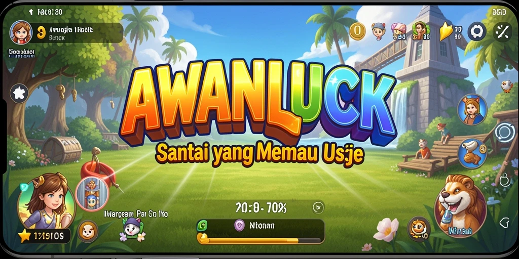 Tampilan gameplay <strong>AWANLUCK</strong> yang penuh warna dan menarik.