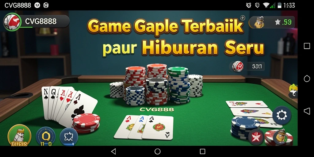 Tampilan permainan Gaple yang menarik dalam CVG8888.