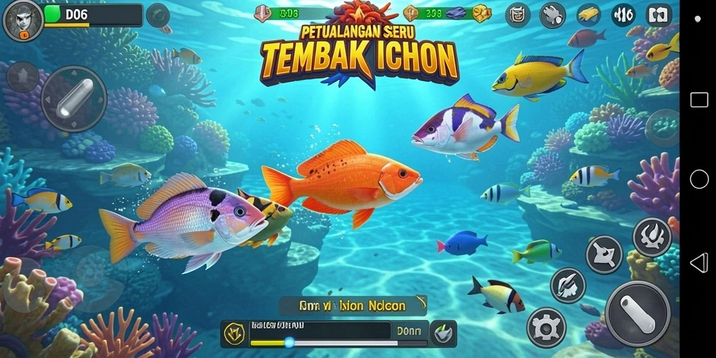 Memukau! Screenshot menampilkan aksi menembak ikan di D06.