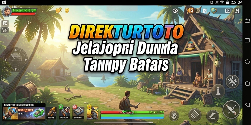 Screenshot gameplay menunjukkan eksplorasi di dunia terbuka yang luas.
