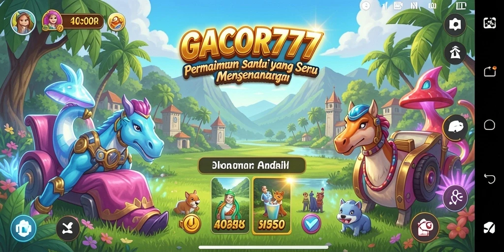Tampilan gameplay GACOR777 yang menarik dan penuh warna.