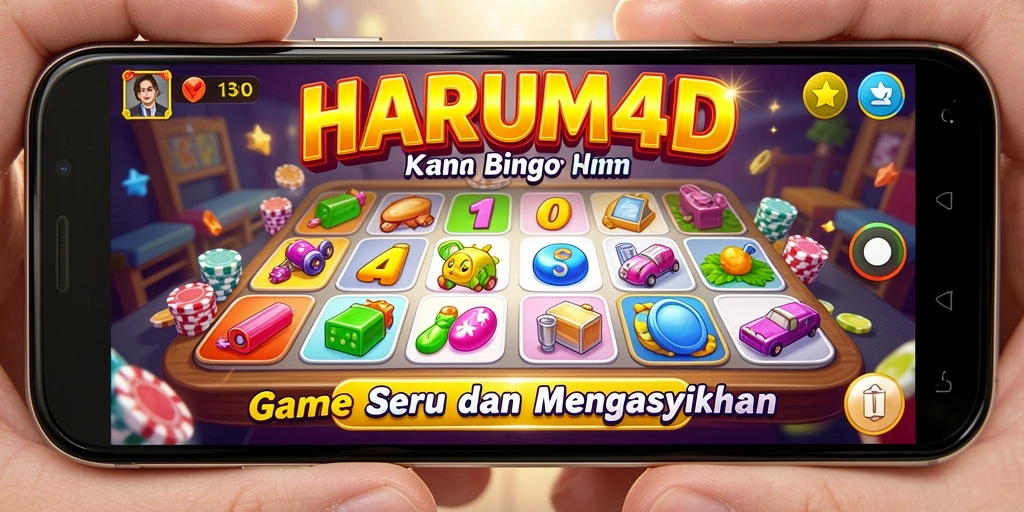 Screenshot gameplay HARUM4D menampilkan keseruan permainan Bingo.