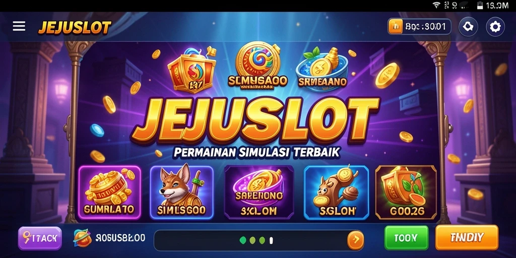 Tampilan gameplay menarik dari JEJUSLOT dengan berbagai tema slot.