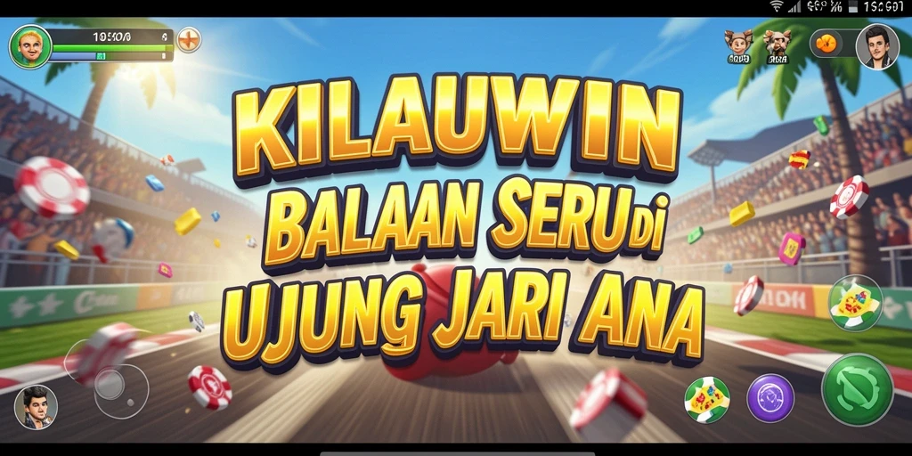 Screenshot KILAUWIN yang menunjukkan aksi balapan seru di trek.