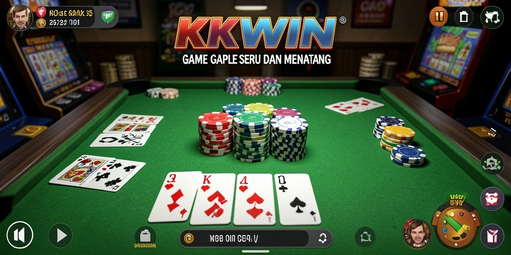 Tampilan gameplay Gaple yang menarik dan interaktif di KKWIN.