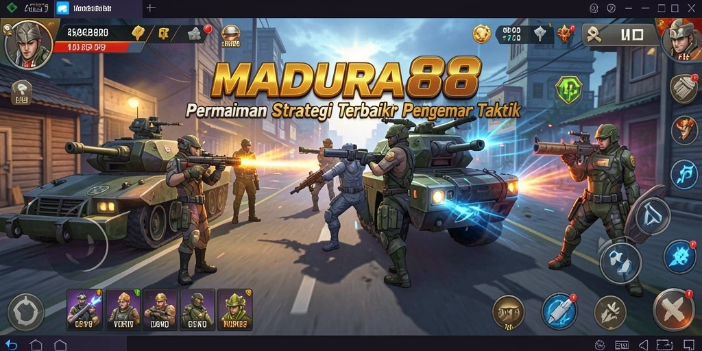 Tampilan gameplay strategi intens di MADURA88.