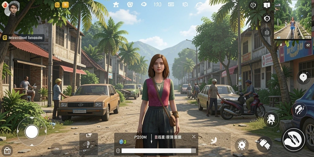 Tampilan gameplay P200M yang menampilkan simulasi kehidupan yang dinamis.