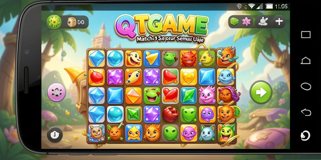 Screenshot menunjukkan gameplay seru dan menarik dari QTGAME.