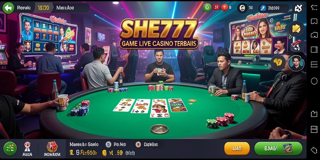 Tampilan gameplay Live Casino yang seru dan interaktif di SHE777.