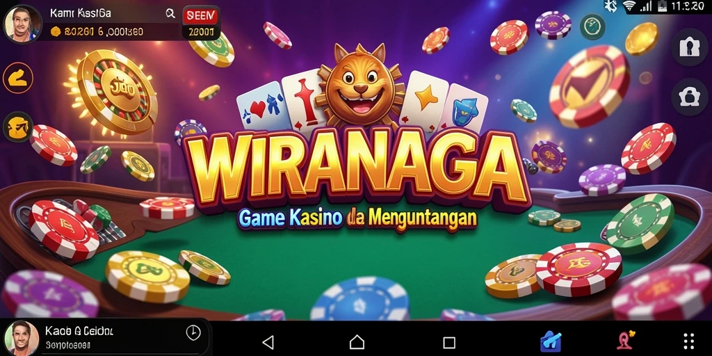 Tangkapan layar utama WIRANAGA menampilkan gameplay seru dan interaktif.