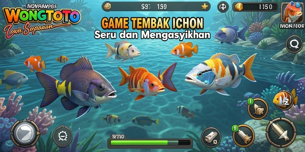 Gameplay seru dengan aksi menembak ikan di lautan.